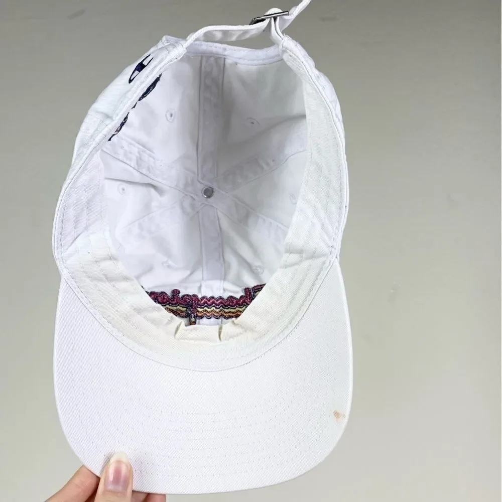Champion White Spellout Baseball Cap Hat
